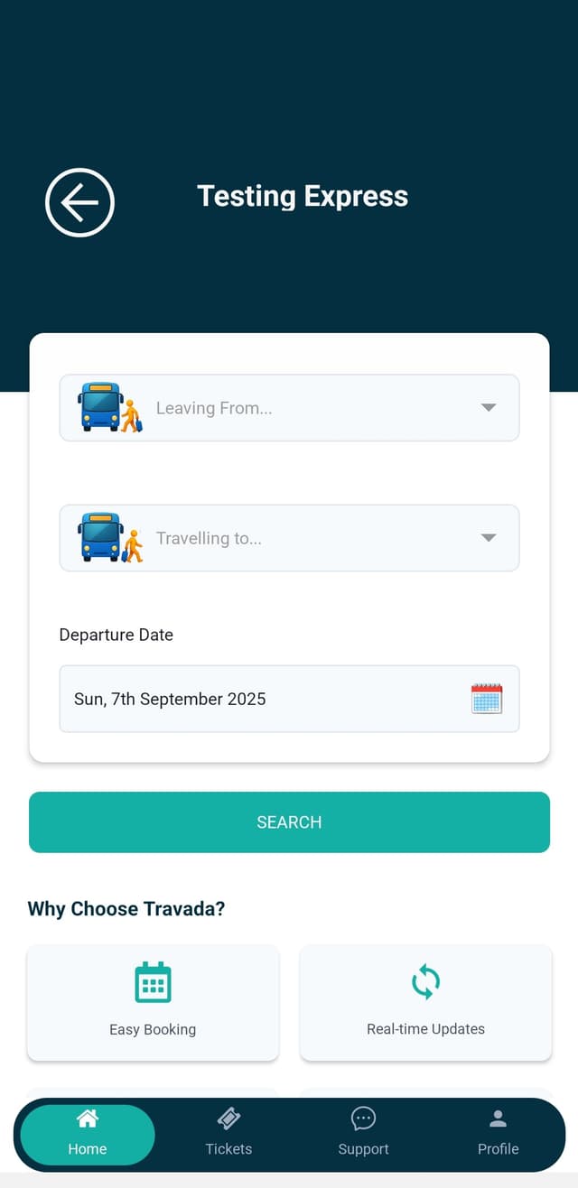 Travada App Interface